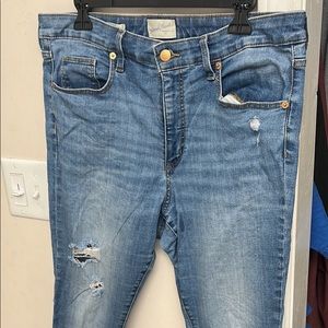 High rise skinny ankle jeans size 14